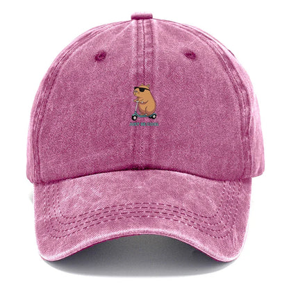 Capybara Cartoon Washed Cotton Baseball Cap For Men Women Embroidery Unisex Soft Hats Vintage Funny Animal Hat Cute Fashion Caps