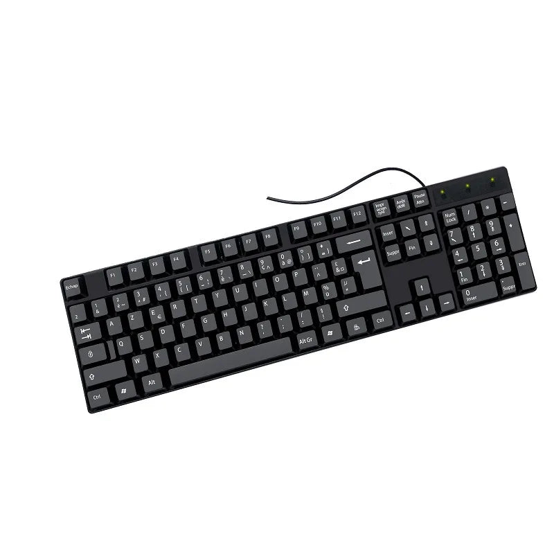 Teclas para teclado en español, francés, ruso y árabe | Teclado gaming USB con cable de 104 teclas para ordenador