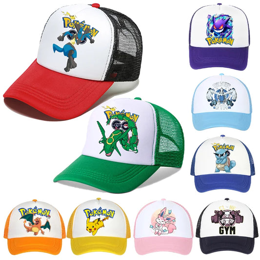 Pokemons Baseball Cap Pikachu Charizard Gengar Anime Peaked Hat Kid Adult Summer Outdoor Sport Hats Boy Casual Fashion Cap Gift
