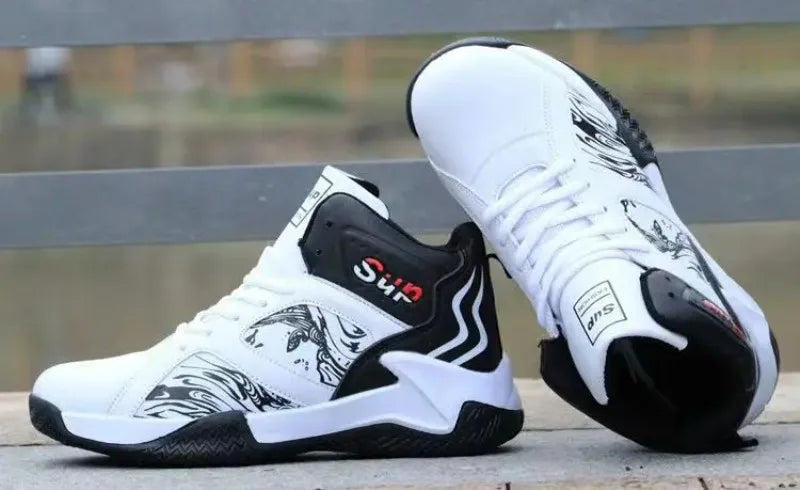Nouvelles baskets antidérapantes pour hommes, chaussures de basket-ball montantes de luxe confortables, chaussures de course tendance et polyvalentes, chaussures décontractées