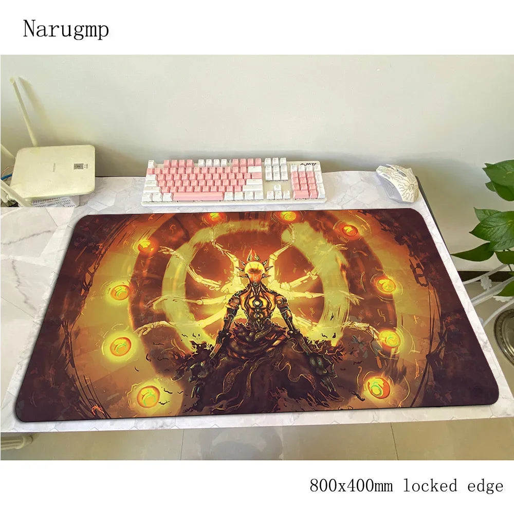Tapete de rato gaming Overwatch 80x40cm, grande, para secretária de computador, tapete gamer para PC e portátil, presente de Halloween