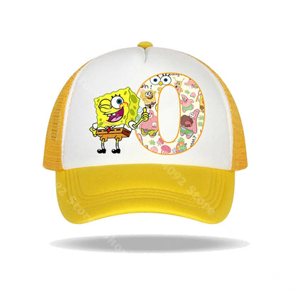 SpongeBob SquarePanted Baseball Cap Kids Adults Letter Print Sun Hats Anime Cartoon Adjustable Peaked Caps Summer Casual Hat New