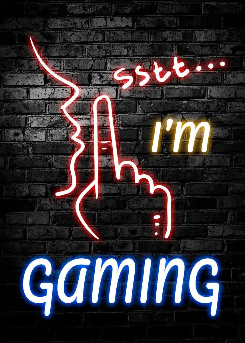 Póster Nordic Cat e Citações de Comando Gaming em Tela Moderna para Arte de Parede e Decoração Mural de Quarto Gamer para Rapazes e Raparigas (não néon)