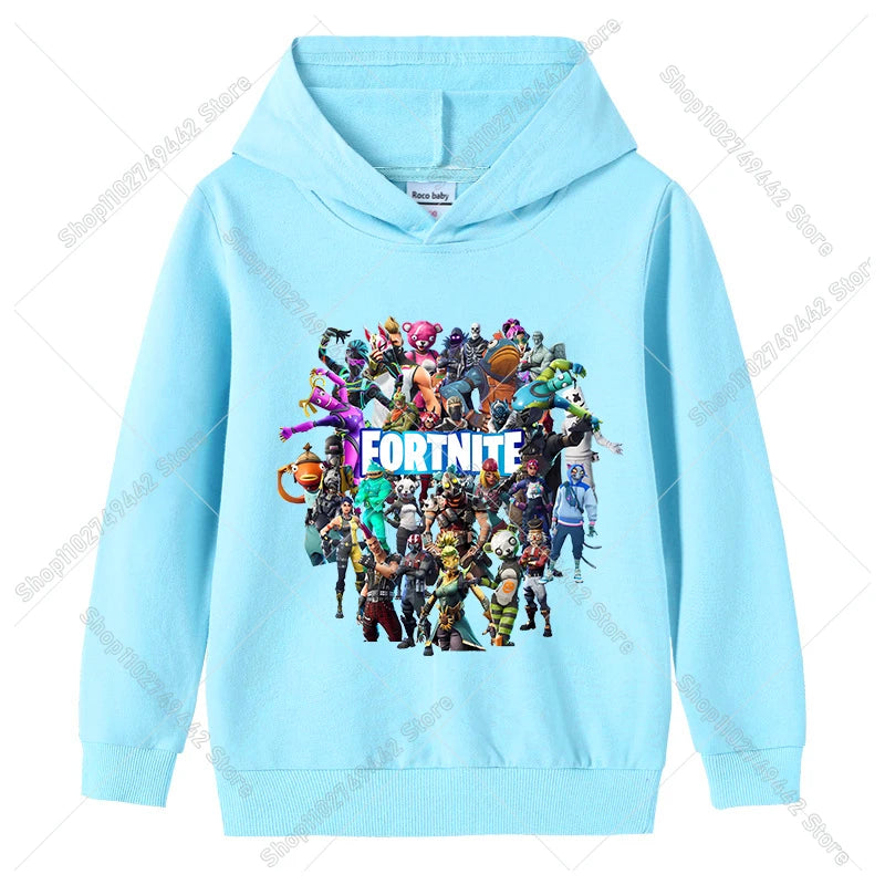 Dječja hoodie majica Fortnites za jesen, dukserica s kapuljačom za dječake i djevojčice, tanka trenirka, pulover dugih rukava, sportska dječja odjeća