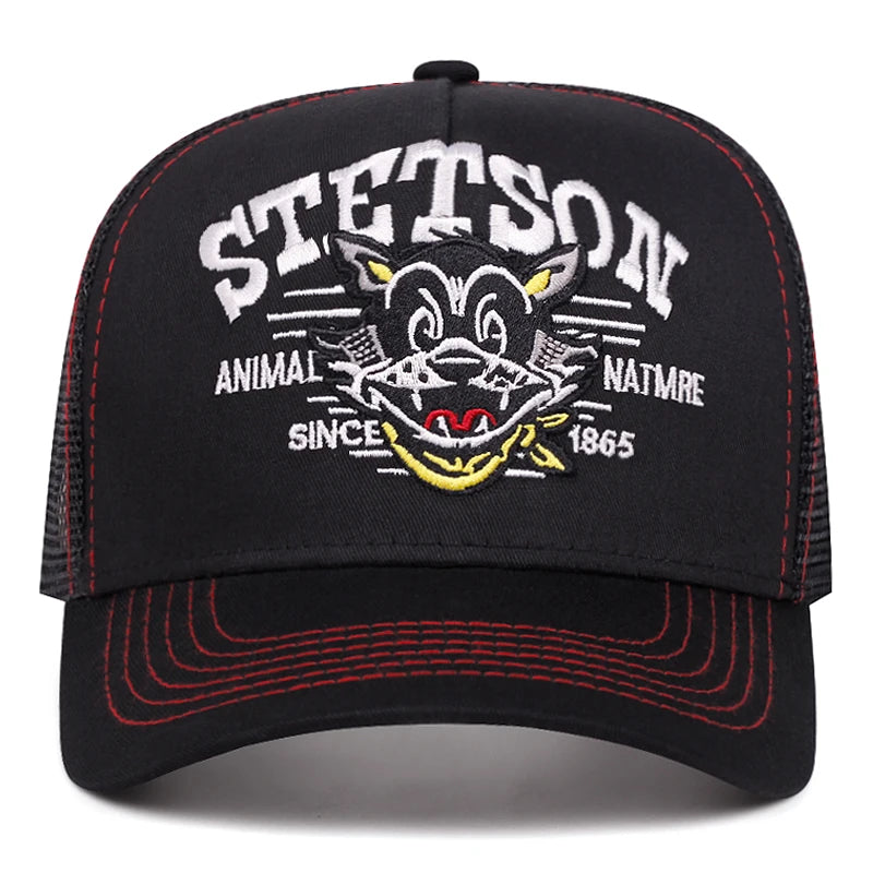 2025 Cartoon New Baseball Hat STETSON Cartoon Cat Truck Hat Daily Leisure Commuting Sunshade Net Hat Street Hip Hop Hat Unisex