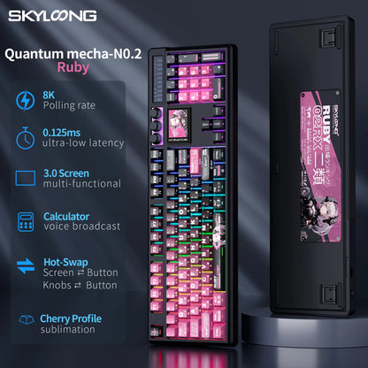 Tastiera meccanica wireless SKYLOONG GK104 Pro 100% personalizzata, switch low-noise hot-swap per PC gamer e accessori da ufficio