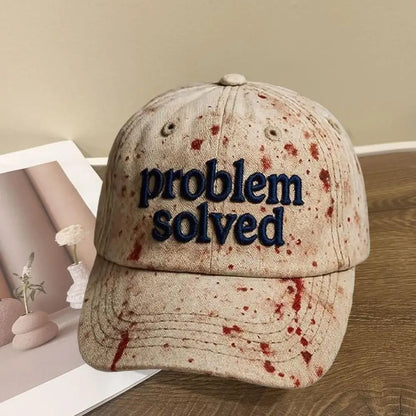 Halloween Theme Embroidery Problem Solved Bloody Hat Horror Baseball Suitable For Halloween Party Cosplay Props Gifts