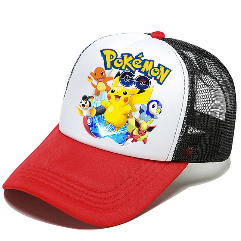 Pokemons Baseball Cap Pikachu Charizard Gengar cartoon Peaked Hat Kid Adult Summer Outdoor Sport Hat Boy Casual Fashion Cap Gift