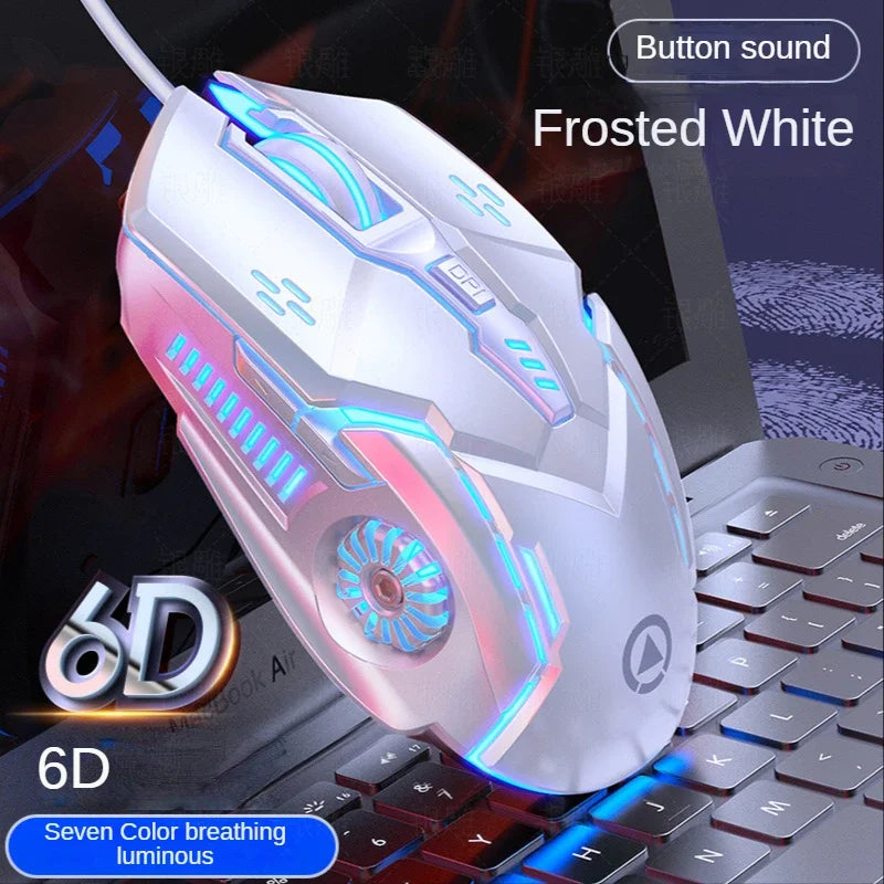 G5 Wired Gaming Mouse with RGB Backlight, High Sensitivity 6-Button Programmable Gaming Mouse for PC, Laptop & Computer
