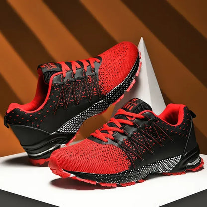 2025 Thick Soled Sports Shoes Youth Mesh Breathable Running Shoes Trend Spring Summer Korean Large Black and White Shoes walk