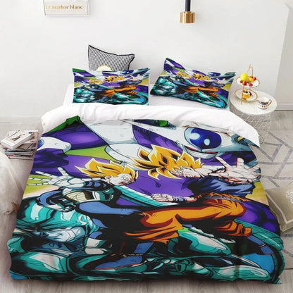 „Goku“ antklodžių užvalkalų rinkinys „Dragon Ball“ paaugliams skirtas patalynės rinkinys, antklodžių užvalkalai vaikams, berniukams, geriausios dovanos, „Queen“ ir „King“ dydžių miegamojo dekoracija