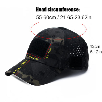 Breathable Camouflage Baseball Cap UV Sun Protection Hat for Outdoor Sports Fishing Camping Hiking Hunting