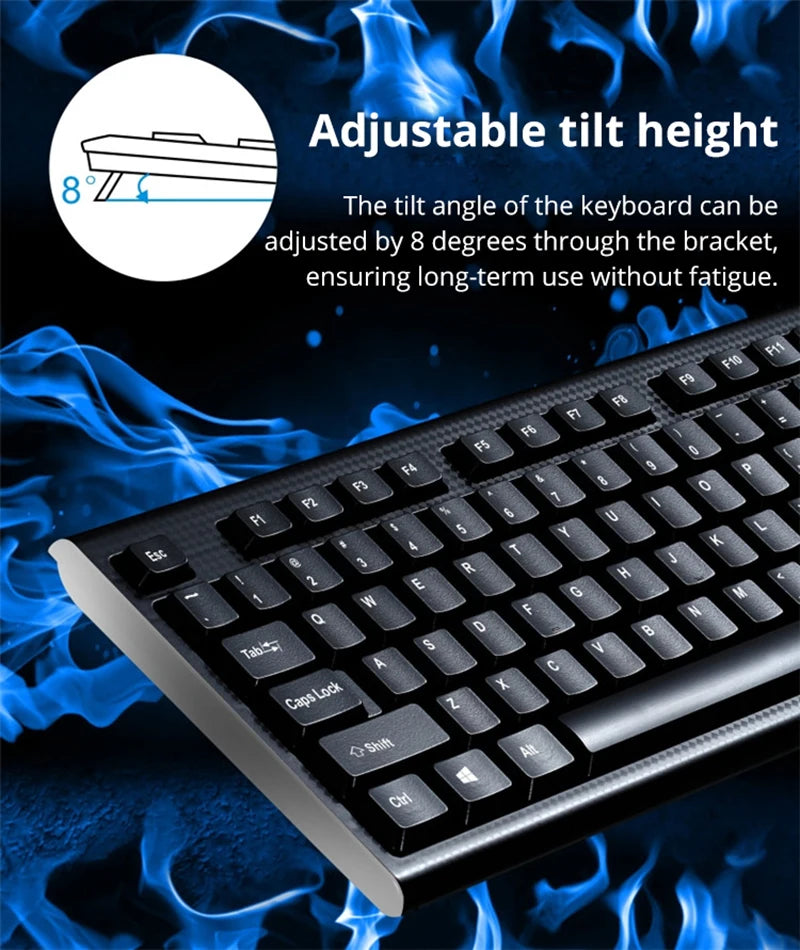 Teclado individual Q9 USB de porta quadrada, para escritório, empresa e casa, PS2 de entrada redonda, com fios, para computador de secretária