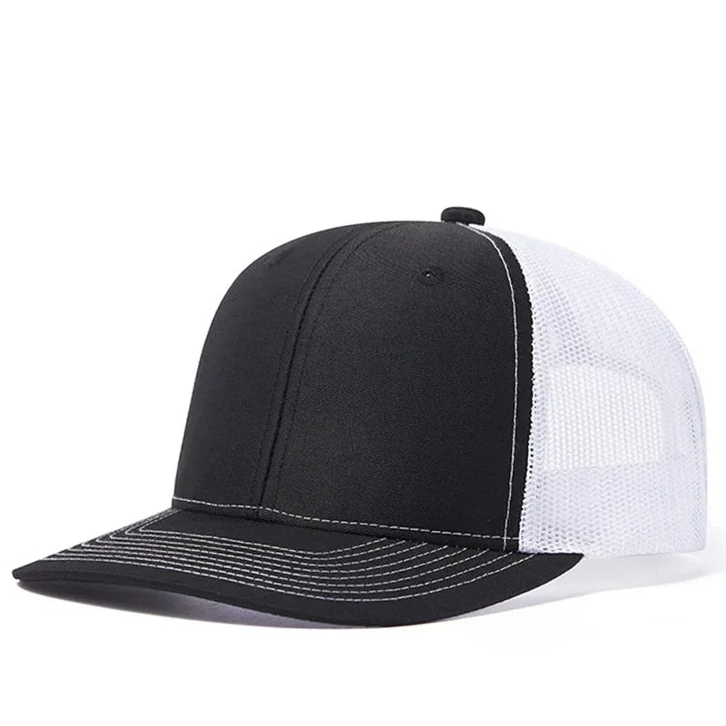 Unisex kepurė su šiek tiek išlenktu kraštu, „Trucker“ stiliaus, vyrams ir moterims, kasdienė, lauko, kvėpuojanti vasarinė kepurė