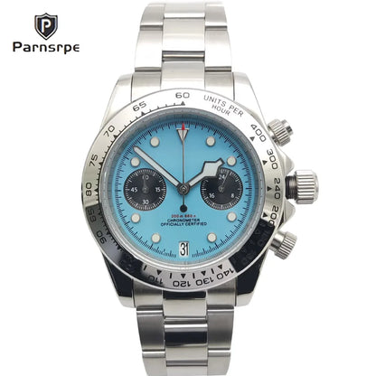 2025 New Design Vintage Men's Watch Moon Quartz Watch Men's Speed Sport Chronograph AR Sapphire VK64 Clock Men watch