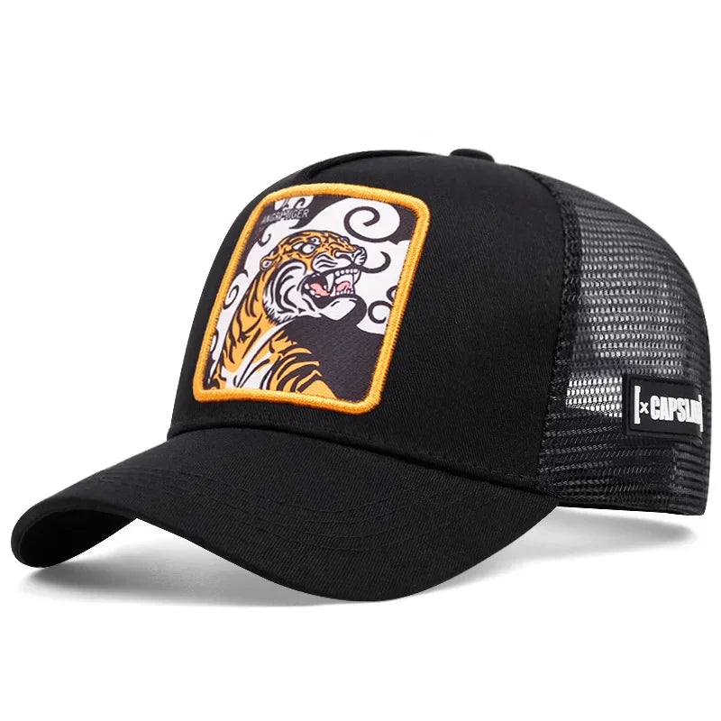 New High Quality Outdoor Sport Black Panther Baseball Cap Spring And Summer Embroidered Adjustable Unisex Hip Hop Dad Mesh Hat