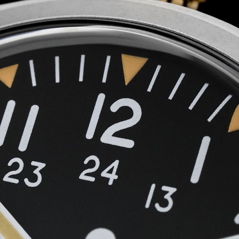 Militado ML07 Military Watch VH31 Quartz Movement Sapphire Crystal Luminous AR Coating Vintage Watches 100m Waterproof