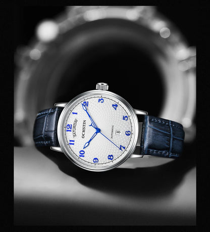 OCHSTIN Day Date Gents Watches 2025 Gift for Men Automatic Mechanical Business Wristwatches 40mm Analog Male Clock Leather Strap