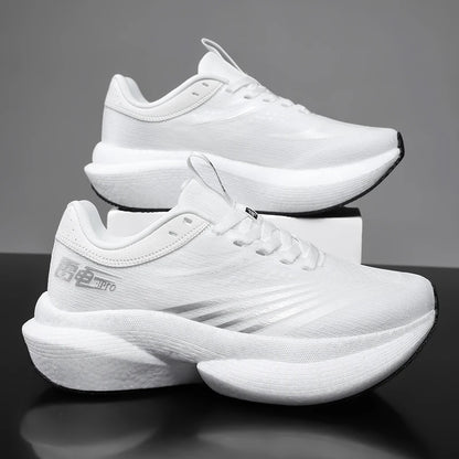 Zapatillas de running nuevas con placa de carbono para maratón, deportivas para hombre, transpirables, ligeras, cómodas para mujer, antideslizantes, casuales y atléticas