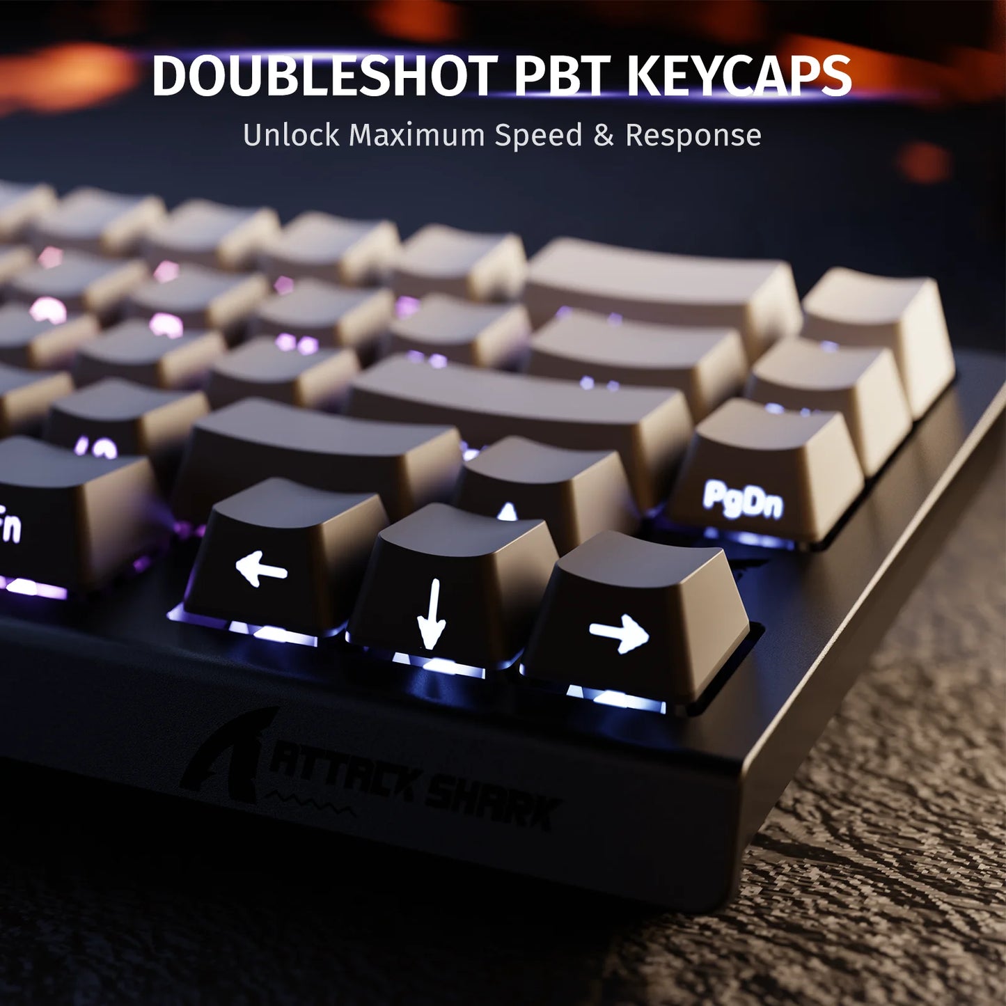 ATTACK SHARK X68 HE Rapid Trigger 8KHz Magnetic Keyboard, 0.01mm RT Accuracy, 60% Layout, RGB, Support RT/Snap Tap/DKS/MT/TGL