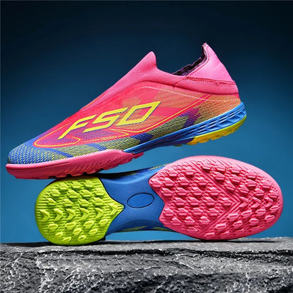 Nouvelles chaussures de football pour hommes, chaussures de match en extérieur, baskets de soccer, chaussures montantes de haute qualité, crampons antidérapants pour futsal et terrain synthétique, meilleures ventes