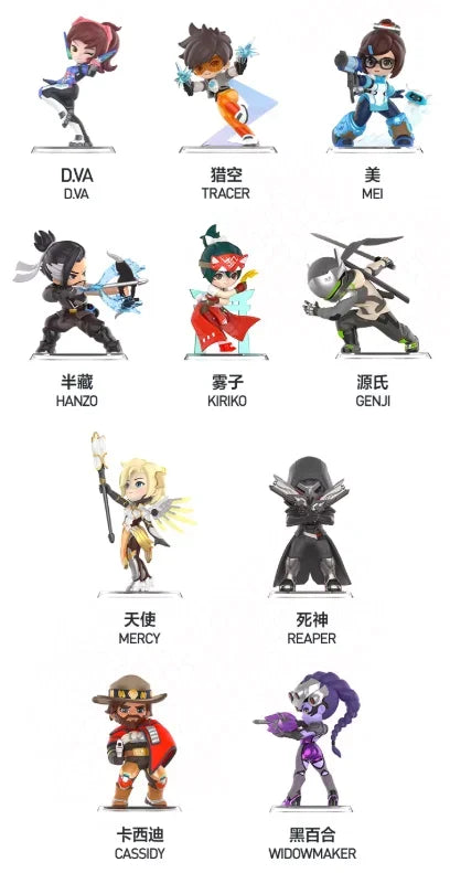 POP MART Overwatch Play of The Game Series Caixa Surpresa Mystery Box Brinquedos Kawaii Ornamentos Figuras Decoração de Casa Bonecas Modelo de Secretária