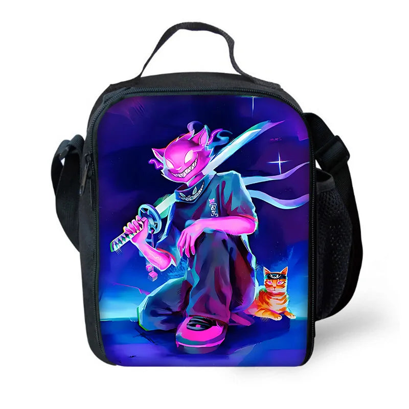 Child Insulated Large Capacity Hot Game F-FortniteS Bag for Boy Girl Student Outdoor Picnic Resuable Thermal Cooler Lunch Box