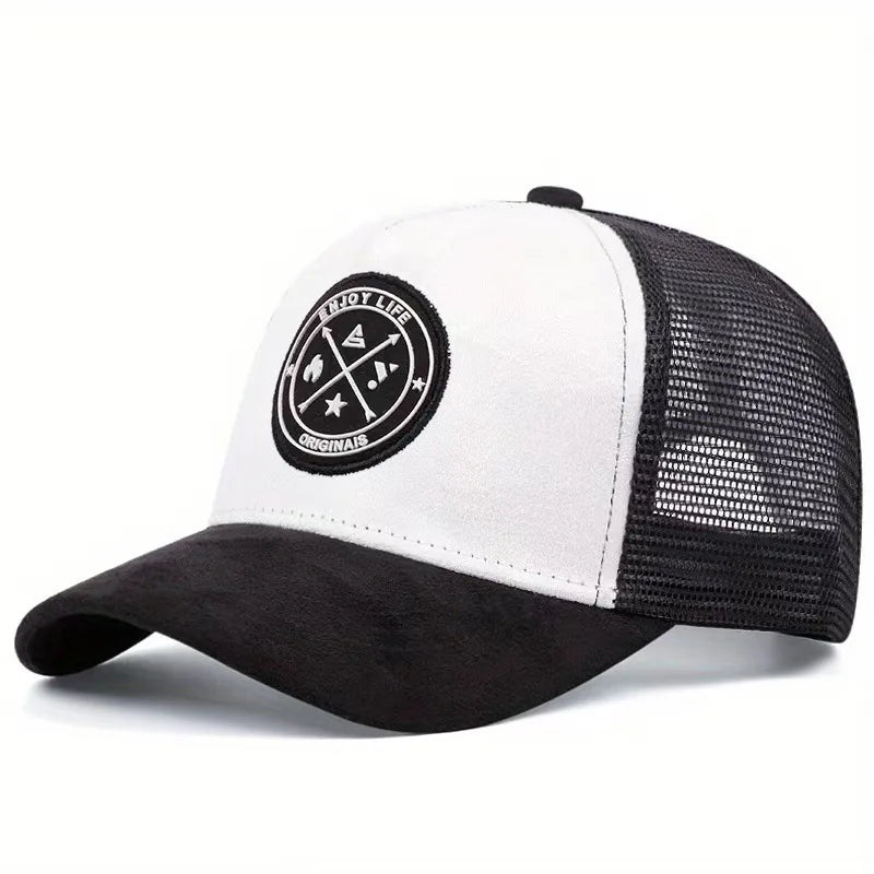 New men's and women's universal mesh suede work cap, men's baseball cap, breathable sports cap for spring and summer.
