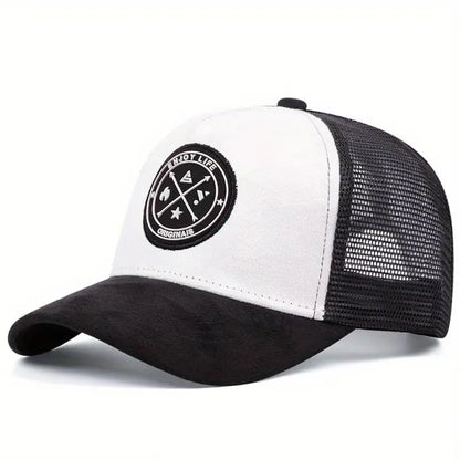 New men's and women's universal mesh suede work cap, men's baseball cap, breathable sports cap for spring and summer.