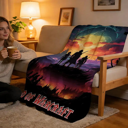 Throw High-Density Short Plush Blanket For Sofa Nap Air-Conditioned Room Soft Skin-Friendly World Of Warcraft