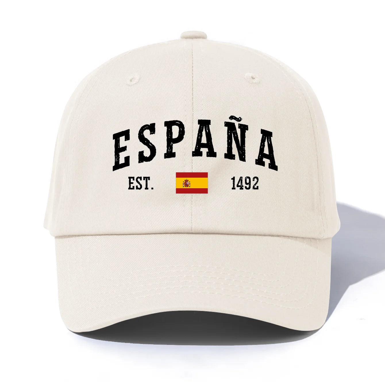 1pc ESPANA Print Baseball Cap for Adults,Minimalist Retro Style Casual Soft Adjustable Dad Hat,Perfect As Gift