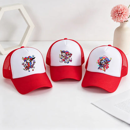 Cartoon The Amazing Digital Circus-baseballpet voor volwassenen, met anime-print, voor studenten, zomerse athleisure, verstelbaar, schattige zonnehoed, cadeau