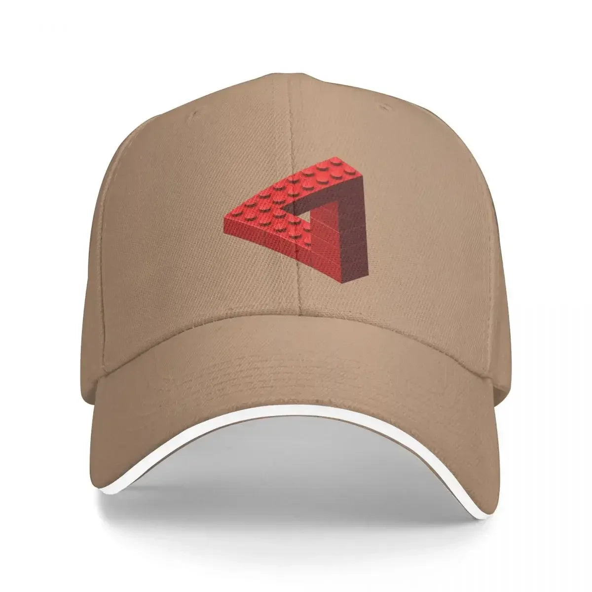 New Escher Toy Bricks - Red Cap Fashion Casual Baseball Caps Adjustable Hat Summer Unisex Baseball Hats Customizable Polychromat
