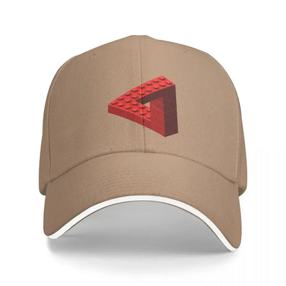New Escher Toy Bricks - Red Cap Fashion Casual Baseball Caps Adjustable Hat Summer Unisex Baseball Hats Customizable Polychromat
