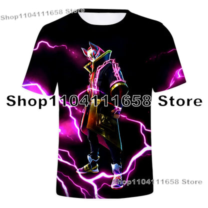 Banana Peely T-shirt Women's Tee Kids Fortnite T-Shirt 3D Printed Men's Battle Royale Game Summer Tops Birthday Gifts