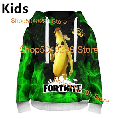 Men Women Hoodie 3D Battle Royale Print Fortnite Victory Printed Hoodies Boys Girls Hooded Streetwear Sweatshirts