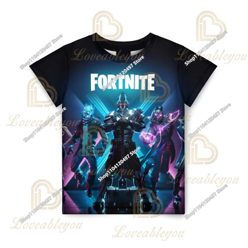 Camiseta Fortnite para niños Banana Peely, camiseta para hombre y mujer, camiseta Battle Royale Game, tops de verano Harajuku