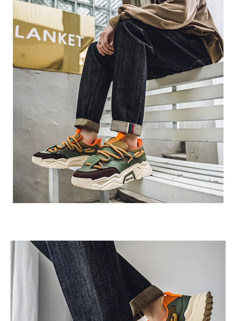 Sneakers casual da uomo - Moda primaverile - Scarpe da skateboard basse e versatili per uomo, adatte agli sport all'aria aperta