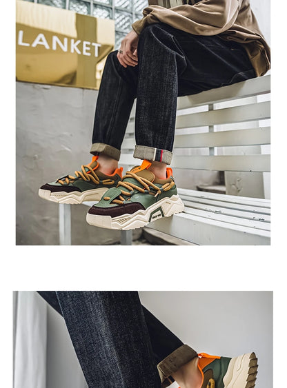 Sneakers casual da uomo - Moda primaverile - Scarpe da skateboard basse e versatili per uomo, adatte agli sport all'aria aperta