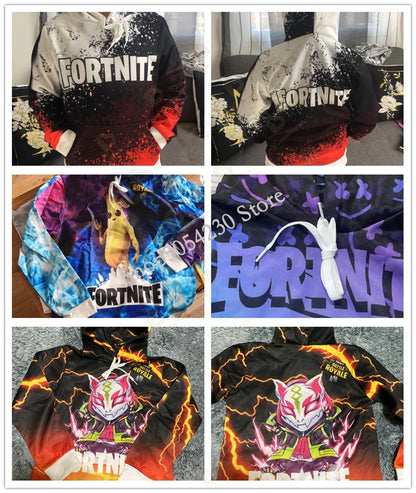 Fortnite Sweatshirt Kids Victory Royale 3D Printed Hoodies Men Women Children Game Hooded Streetwear Pullover for Birthday Gifts