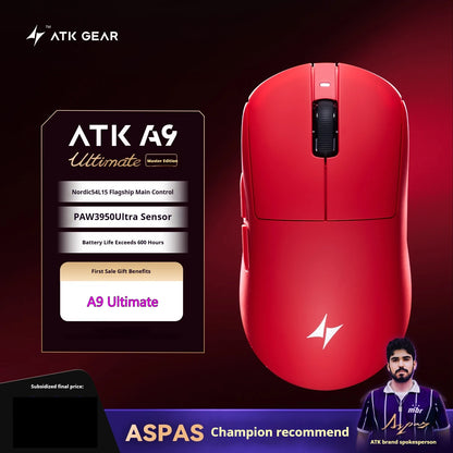 Безжична геймърска мишка ATK A9 Plus A9/A9 SE/A9 Pro Tri Mode 8K, лека A9 Ultimate E-sports, PC подарък, персонализирана