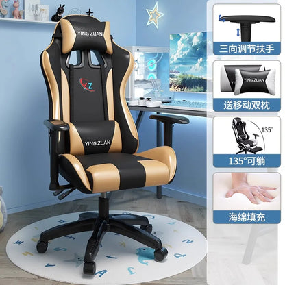 Gaming stolica Računalna stolica Udobno podesivo sjedalo za opuštanje Game LIVE Za studentski dom i kućnu upotrebu Ergonomski dizajn za dugotrajno sjedenje