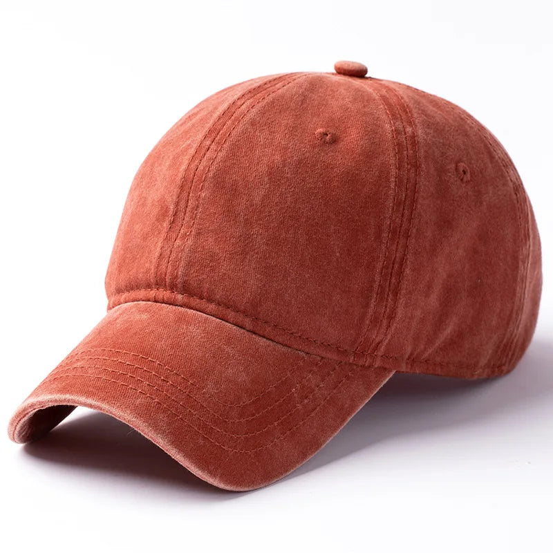Men Women 53-56cm 56-59cm 60-63cm Vintage Unstructured Baseball Cap Washed Cotton Adjustable Cap for Big/ Small Head and Kids