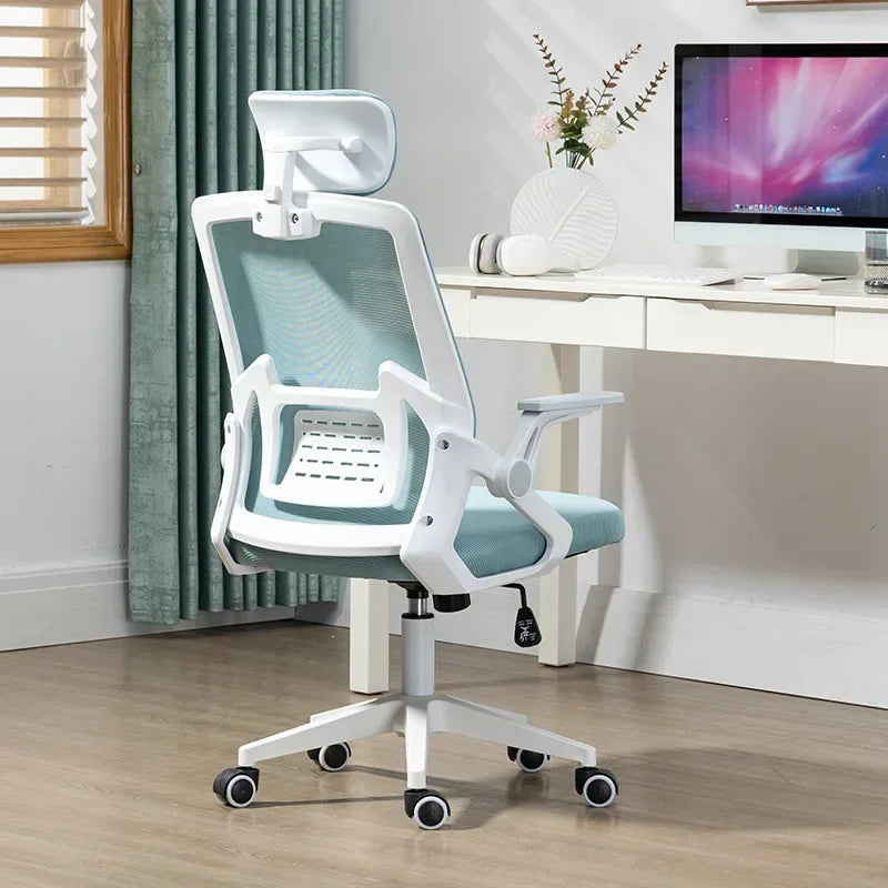 Chaise de jeu ergonomique pour bureau à domicile, confortable, grand soutien lombaire, en maille, idéale pour les petits espaces, chaise d'ordinateur avec siège réglable en hauteur