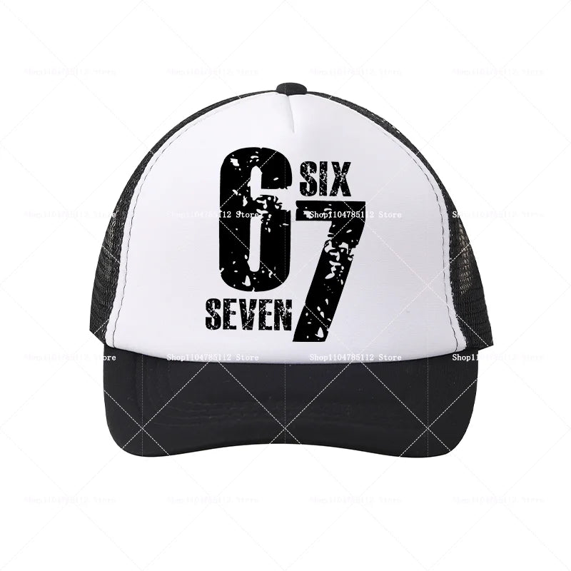 Steal A Brainrot Baseball Cap 67 Six Seven Cartoon Anime A-Z Letter Hat Boys Girls Adjustable Sport Fashion Adult Headwear Gift