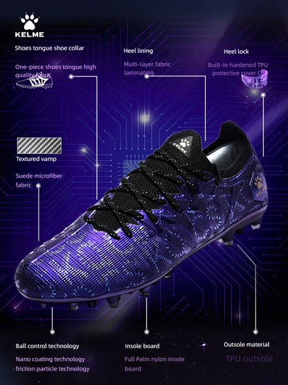 Chuteiras de futebol KELME Adulto para homem Disease Electric 3.0 com pitons curtos MG, profissionais para jogo e treino, respiráveis