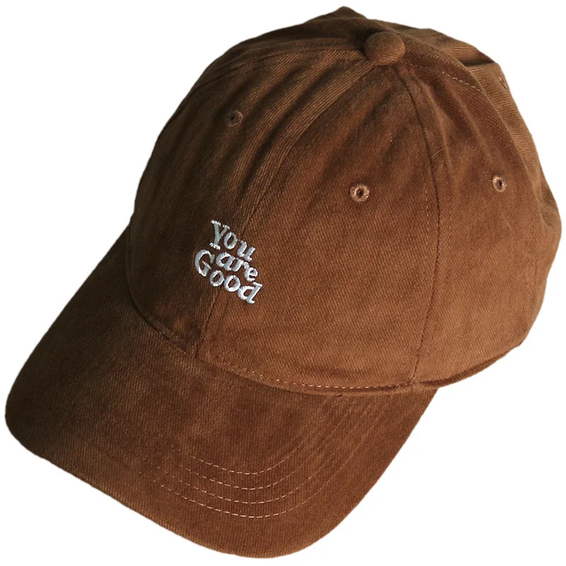 Brown Peaked Cap Men's and Women's Summer Fashion Casual American Retro Soft Top Baseball Cap Small Sun Protection Hat