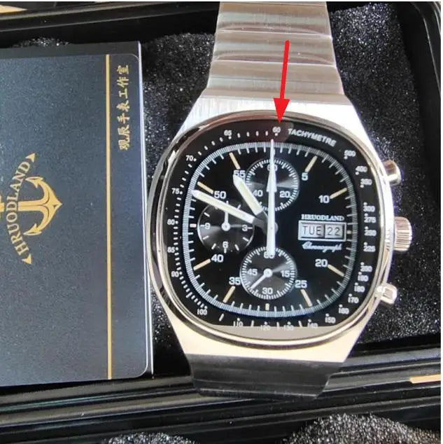 Hruodland new 2025 new 0S00 retro men's quartz chronograph sapphire stainless steel waterproof 5Bar luminous C3 reloj hombre