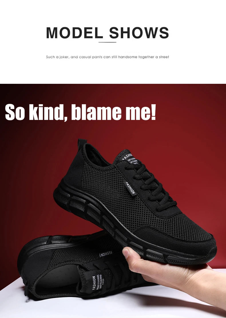 Pánské letní tenisky, ležérní běžecké boty, prodyšné boty na chůzi, síťované, lehké sportovní boty, pohodlné módní boty, Zapatillas