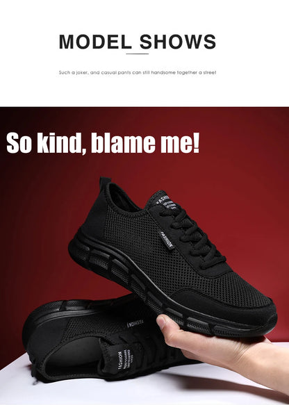 Pánské letní tenisky, ležérní běžecké boty, prodyšné boty na chůzi, síťované, lehké sportovní boty, pohodlné módní boty, Zapatillas